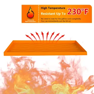 Couverture de gril en caoutchouc 17 22 28 36'' - Tapis de cuisson - Qualité alimentaire - Résistant à la chaleur et imperméable - Pour <span class=keywords><strong>Konbo</strong></span> KB-M203 - Product Image 5