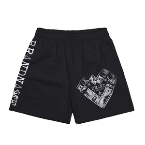 Conjunto deportivo de dos piezas de algodón 100% con capucha y pantalones cortos, estilo urbano, estampado, para otoño. - Product Image 4