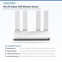 Routeur WiFi intérieur 4G double bande 300 Mbps LTE Cat 4 CPE avec emplacement pour carte SIM, 4 antennes 2x2 MIMO pour le haut débit rural
