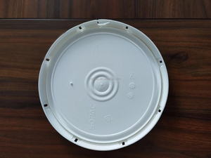 Cubo de plástico redondo de 2,65 galones Contenedores de almacenamiento de alimentos Cubos de helado de 10 litros con tapa y ASA, transparente/blanco - Product Image 3