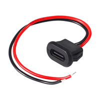 Connecteur de châssis femelle Type-C, 5/10 pièces, prise à sertir directe USB-C, port de charge, câble d'extension d'alimentation 220V