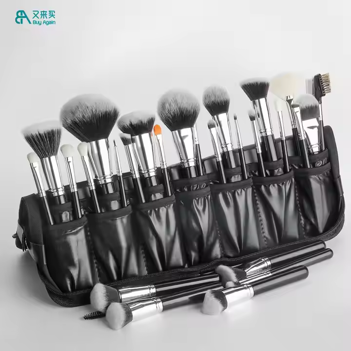 Sistema de cepillo del maquillaje 40 PCs con el bolso de La PU