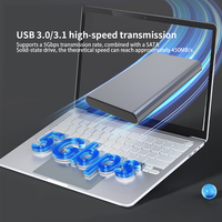 Case per SSD USB 3.1 Tipo C, Custodia per Disco Rigido SATA da 2,5 Pollici in Metallo, Alta Qualità in Alluminio