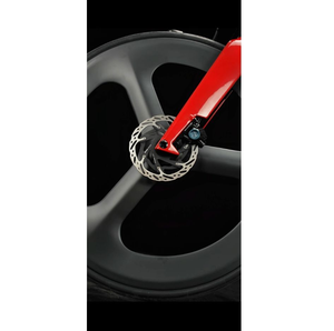 Bicicleta de Triatlón T3 Wheeltop Eléctrica Inalámbrica de 24 Velocidades, Rueda Delantera de 3 Radios y Rueda Trasera con Freno de Disco, Pedal Ordinario de Carbono, Ligera - Product Image 5