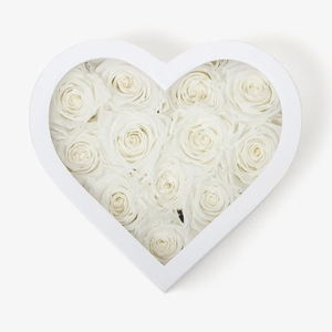 Enchanted Women Gift A Grade Vente en gros en forme de cœur fleurs de roses rouges séchées Roses naturelles dans une boîte de luxe - Product Image 3