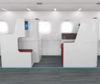 Siège d'avion VIP sur mesure fauteuil inclinable au design luxueux de première classe siège de van arrière TV siège inclinable avec lampe de lecture