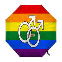 Parapluie pliant personnalisé avec drapeau arc-en-ciel gay, idéal pour les foires d'art en plein air et les courts séjours en camping