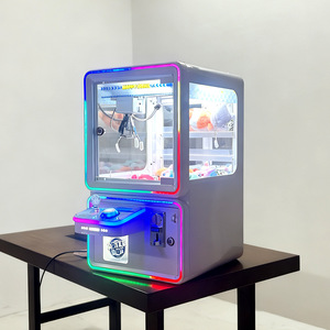 Colorful LED Metal Desktop <b>Mini</b> Claw Machine <b>Clamp</b> Prize Arcade Game Coin Operated With Adjustable Strength LST-WWJ003 Tabletop - Product Image 2
