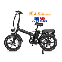 OUXI UK Stock Vélo Électrique Haute Performance 250W 48V Moteur Brushless avec Batterie au Lithium Gros Pneu Vélo Électrique Pliant V9
