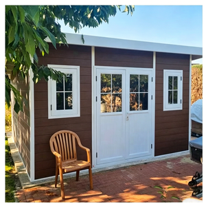 <span class=keywords><strong>Caseta</strong></span> de Almacenamiento para Jardín Prefabricada, Moderna, Impermeable, de Madera y <span class=keywords><strong>PVC</strong></span> Compuesto (WPC), Fácil de Montar, <span class=keywords><strong>con</strong></span> Pisos Duraderos - Product Image 1