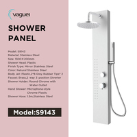 Service de gravure au laser du logo en option, panneaux miroir en acier inoxydable solide faciles à nettoyer, étanches pour la douche