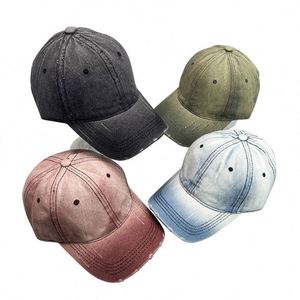 Gorras de Béisbol Personalizadas al por Mayor con Logotipo, Gorra de Papá, Gorro de Algodón Lavado con Efecto Desgastado - Product Image 4