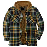 Veste d'hiver pour homme à prix de gros, haute qualité, très vendue, doublée, col rabattable, brodée, boutons matelassés, coupe-vent, à carreaux