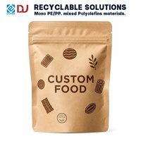 Bolsa Doypack de Papel Kraft Marrón al por Mayor con Cierre Zip para Envasado a Granel de Alimentos Personalizados y Uso Minorista