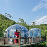 Dôme Hôtelier Géodésique Igloo en Polycarbonate Moderne pour Glamping Extérieur Pleine Maison, Matériau Conteneur PC Respirant RUIZHISTAR pour