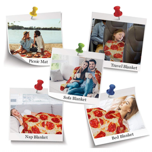 Couverture en flanelle personnalisée à impression numérique double face, motif Pancake Pizza Burrito, cadeau, tricot épais, sublimation, Taco, polaire corail, Japon - Product Image 5