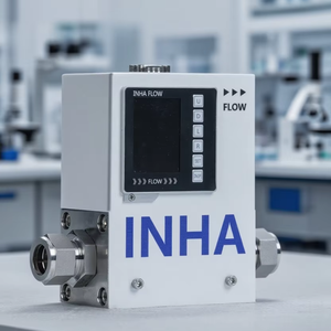INHA MF-400 profesional, DLM 500slm Gas/N2/H2/O2/Ar/He/CH4/CO2/Air +/-1% akurasi SUS 316L RS485 pengukur aliran massa termal - Product Image 1
