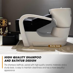 Chaise de shampooing de massage moderne Chaise de lavage de lit Chaise de shampooing inclinable avec repose-pieds Chaise de shampooing et bassin - Product Image 3