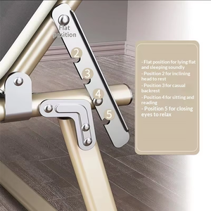 Cama Plegable Ajustable para Camping, Cama Plegable Acolchada sin Ensamblaje para Uso en Interiores y Exteriores, Siesta en la Oficina, Camping, Patio, Playa - Product Image 4