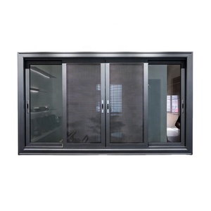 Ventanas interiores de la mejor marca de aislamiento acústico, ventana corredera de aluminio de 3 vías, ventana de vidrio de impacto - Product Image 1