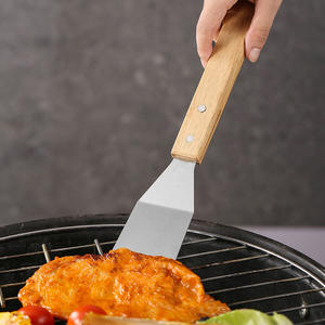 3-delige Bbq Set Bamboe Aluminium Metaal Bevat Gesmede Vorkenstokken Buiten Koken Schoonmaken Bakken Voedsel Voorbereiding - Product Image 5