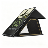 Zentopia 8cm Ultraflaches Aluminium-Hartschalen-Dachzelt Ohne Aufbauzeit Dreieckiges Keilförmiges Flaches Vier-Jahreszeiten-Autozelt