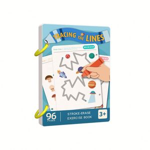 X515 Tarjetas Educativas de Escritura para Niños, Juegos de Trazado, Libro de Entrenamiento para el Control del Lápiz, Juguetes de Aprendizaje Cognitivo para Niños y Niñas - Product Image 3