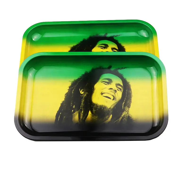Özel boş plastik Bob Marley ahşap 3d sigara kağıdı tepsisi toplu kalıp ışık düşük Moq kapaklı hoparlör