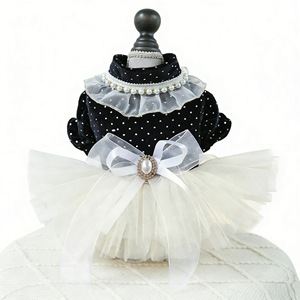 Vestido para Perro con Falda de Tul con Puntos, Poliéster, para las Cuatro Estaciones - Product Image 5