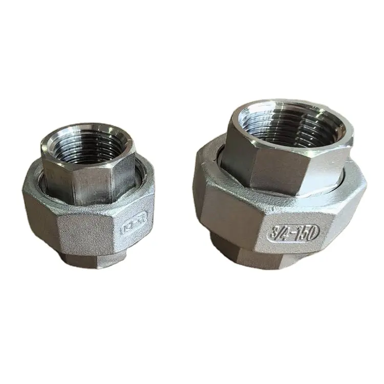 3/4-150 Fitting pipa Union 304 316 Female thread Union Stainless Steel Casting Las End Coupler Fitting
