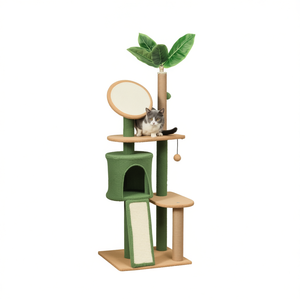 Arbre à chat avec griffoir, 4 niveaux, design plante, en sisal, style moderne pour chats d'intérieur - Product Image 1
