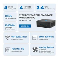 PC de mano para juegos en Tel N95 N100 Cuatro núcleos DDR4 Ram WIFI5 Mini NUC Computadora HD BT4.2 Resolución 4K Pantalla Caja completa Pc