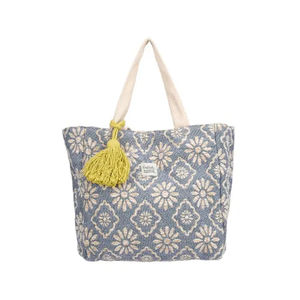 Sac à main en coton à imprimé floral, grande capacité, impression recto-verso, avec poignée en corde de coton - Product Image 3