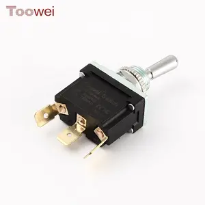 Toowei — interrupteur à bascule latéral auto-retour, imperméable, 15a, 250V, 3 broches (on), bouton on/off