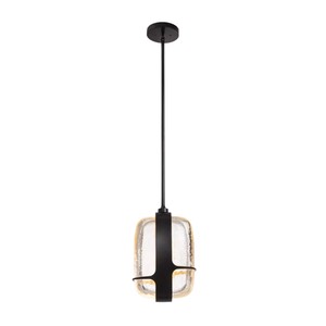 Lustre ovale LED design italien en verre ondulé à tête unique pour hôtels et maisons d'hôtes - Product Image 5