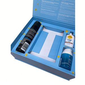 Coffret cadeau cosmétique en carton magnétique de luxe haut de gamme avec logo personnalisé Matériaux recyclés pour soins de la peau Crème pour le visage Coffrets cadeaux en relief - Product Image 3