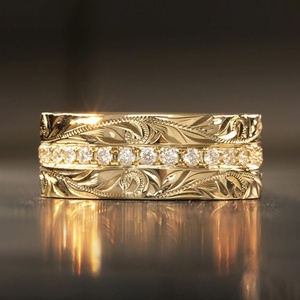 Vintage Style Flower Pattern Zircon Wedding Bands Hot Wholesale Trendy Silver/Gold Unisex <b>Rings</b> for Parties Daily Use - Product Image 1
