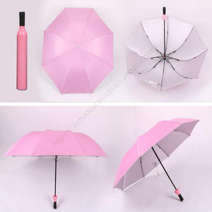 Paraguas Plegables Personalizados al por Mayor H211, Regalo Empresarial, Sombrilla de Viaje para Lluvia, Paraguas Plegable con Forma de Botella de Vino - Product Image 5