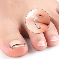 Attelle de Correction des Ongles en Acier Inoxydable 304, Bande Élastique Invisible Réutilisable pour Relever les Bords des Ongles, Soutien pour Ongles Incarnés