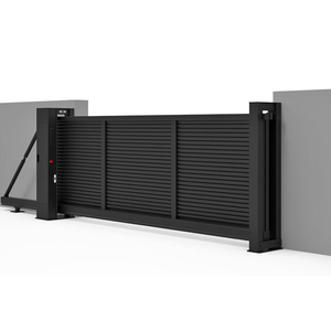 HengBo 새로운 모델 분말 코팅 블랙 알루미늄 단일 게이트 보도 게이트 좋은 찾고 슬라이딩 게이트 알루미늄 울타리 게이트 - Product Image 1