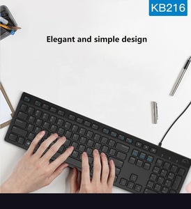 Dropshipping KB216 <strong>Wired</strong> <strong>USB</strong> Keyboard Universal for Dell <strong>Computer</strong> PC Business Office Keyboard for Desktop Chocolate Desktop Comp - Product Image 5