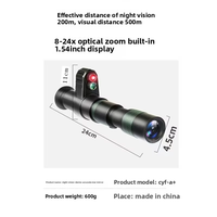 Jumelles de vision nocturne thermique portables à grossissement 7x, système de visée infrarouge à croix de visée couleur, vidéo 4K, portée de 800 m, 30 ips
