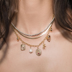 14k <strong>Gold</strong> Vermeil White <strong>Sapphire</strong> Tennis <strong>Necklace</strong> Fashion Jewelry Fine <strong>Necklaces</strong> for Women Anti Tarnish S925 Silver <strong>Necklaces</strong> - Product Image 6