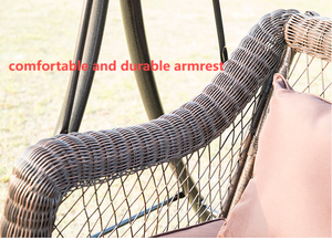 Nouvel arrivage de mobilier d'extérieur en métal osier suspendu balançoire auvent pour adultes 2 <span class=keywords><strong>places</strong></span> balançoire de jardin maison chambre rotin PE - Product Image 6