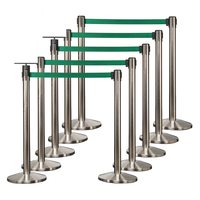 Barrière de gestion de file d'attente rétractable en acier inoxydable simple
