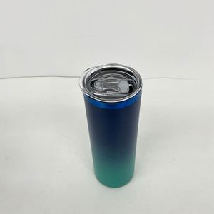 Tazas de Café de Acero Inoxidable con Aislamiento al Vacío, 20 oz, Color Azul Real Degradado, con Tapa Deslizante para Grabado Láser, RTS - Product Image 3