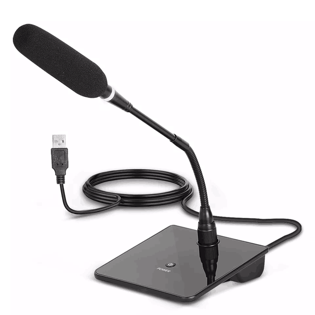 Depusheng U230 Professional Noise Cancelling High Sensitivity Desktop Wired Gooseneck Microphone for Conference