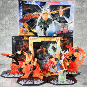 Modèle de collection tendance semi-fini en PVC à assembler, version bataille, style poing de feu, de l'Impérial Pirate Luffy, Ace, <span class=keywords><strong>Zoro</strong></span>, Sanji et style des neuf épées - Product Image 2