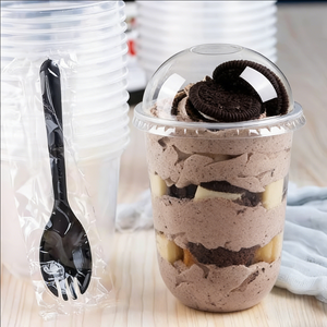 ถ้วยพลาสติกแบบใช้ครั้งเดียวสำหรับของหวานและกาแฟ ขนาดเล็ก เส้นผ่านศูนย์กลาง 90 มม. ทรงกลม ความจุน้อย - Product Image 5