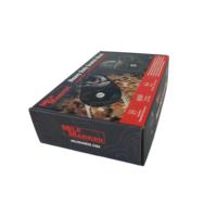 Boîte d'expédition en carton ondulé noir avec logo personnalisé imprimé, boîte pliante pour l'emballage des produits